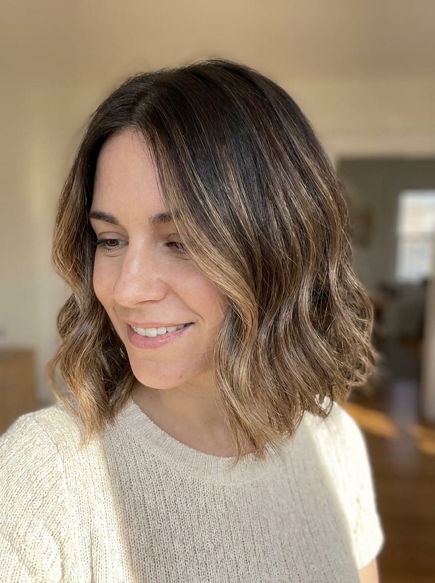 Balayage Bob - Balayage braune Haare